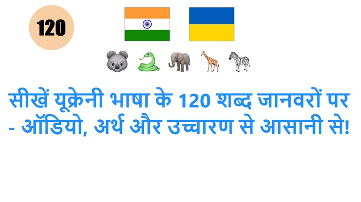सीखें यूक्रेनी भाषा के 120 शब्द जानवरों पर - ऑडियो, अर्थ और उच्चारण से आसानी से!